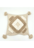 Housse de coussin beige losange - La Gazelle Marrakchia