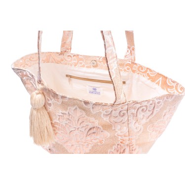 Cabas Brocart Bara Rose Gold - La Gazelle Marrakchia