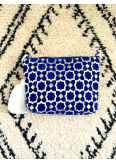 Trousse maxi pompon Majorelle - La Gazelle Marrakchia