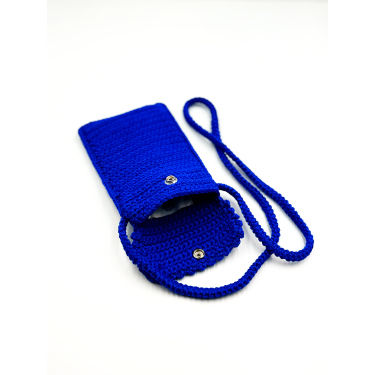 Pochette téléphone bleu majorelle - La Gazelle Marrakchia