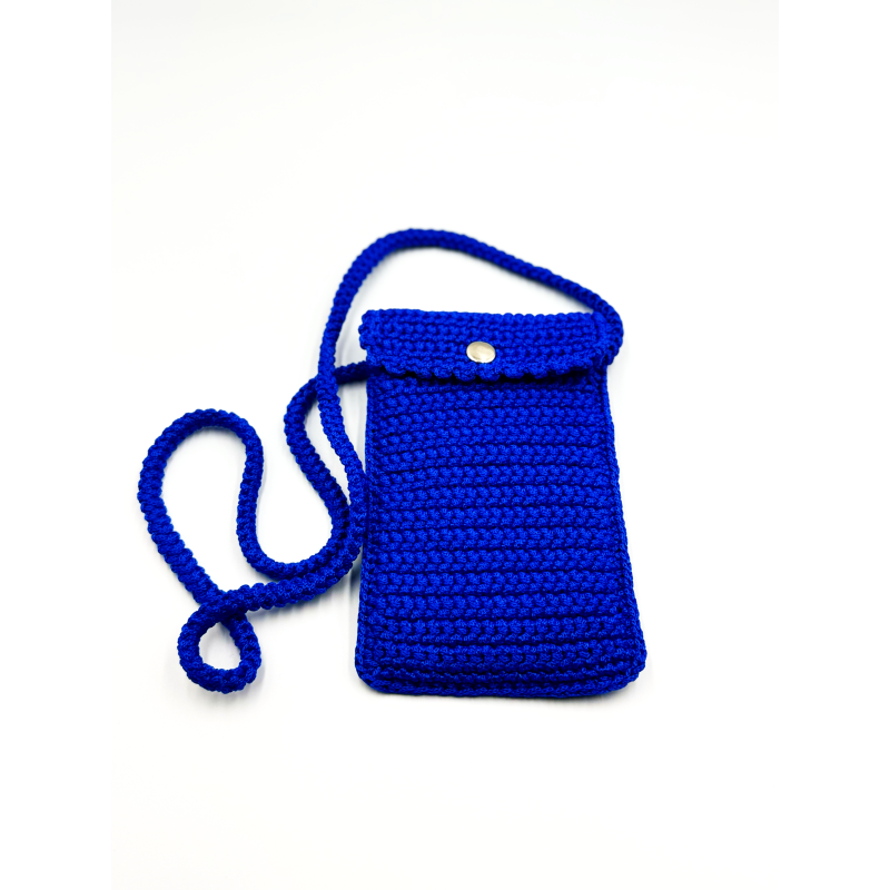 Pochette téléphone bleu majorelle - La Gazelle Marrakchia