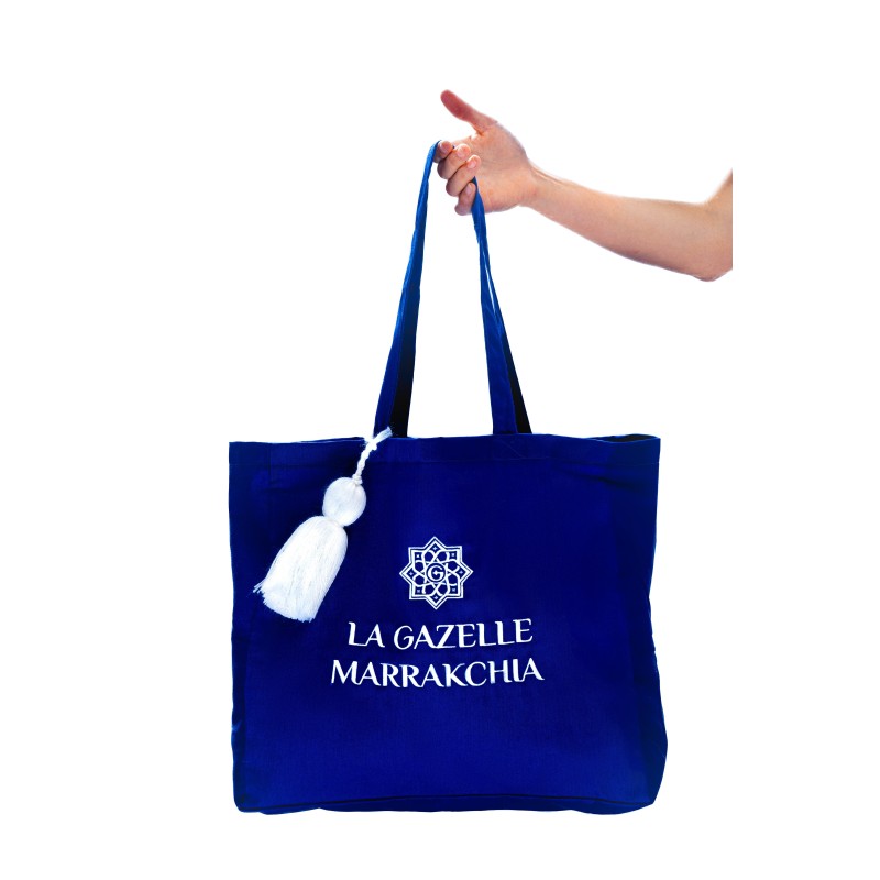 Tote bag bleu - La Gazelle Marrakchia