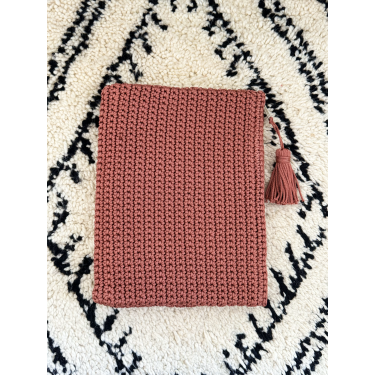 Pochette ordinateur bois de rose - La Gazelle Marrakchia