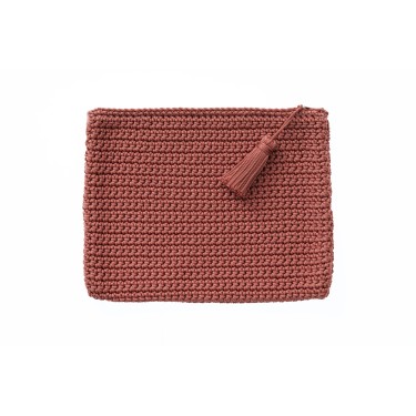 Pochette ordinateur bois de rose - La Gazelle Marrakchia