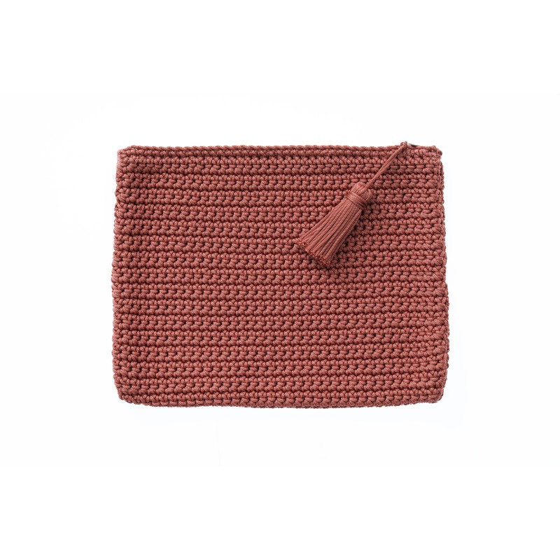 Pochette ordinateur bois de rose - La Gazelle Marrakchia