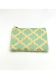 Trousse moyen petit Brocart Mellah almond green - La Gazelle Marrak...