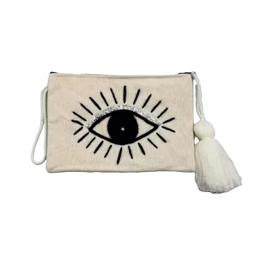 Trousse œil argent - La Gazelle Marrakchia