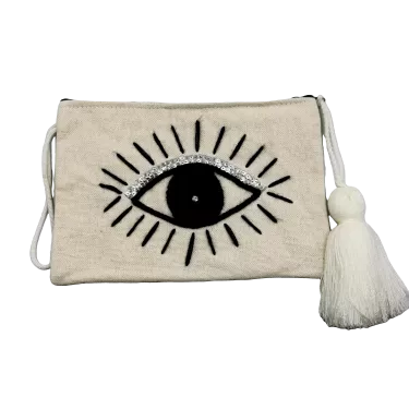 Trousse œil argent - La Gazelle Marrakchia
