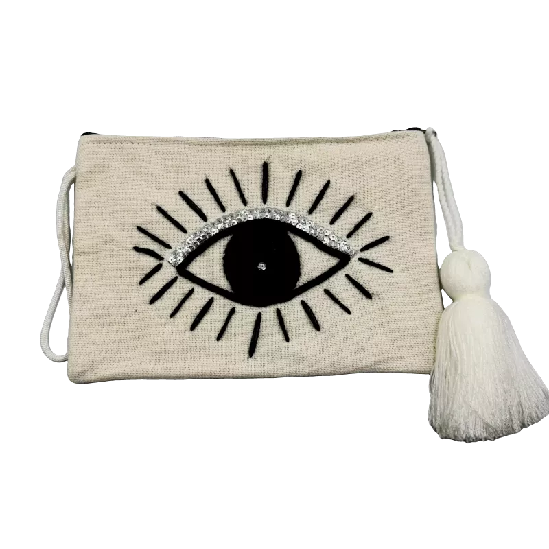 Trousse œil argent - La Gazelle Marrakchia