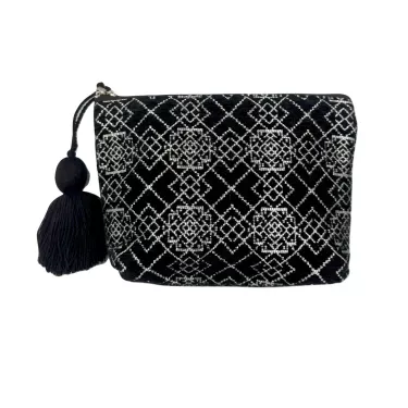 Trousse maxi pompon Hivernage - La Gazelle Marrakchia