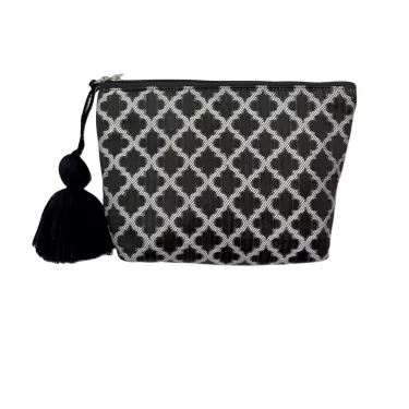 Trousse artisanale marocaine avec pompon- La Gazelle Marrakchia