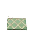 Porte-monnaie Brocart Mellah almond green - La Gazelle Marrakchia