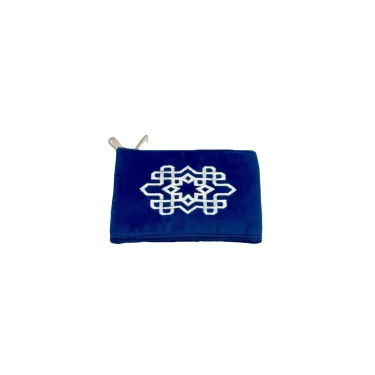 Porte-monnaie Embroidery bleu - La Gazelle Marrakchia