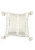 Housse de coussin crème pompons crème - La Gazelle Marrakchia