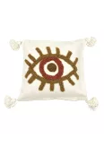 Housse de coussin œil marron - La Gazelle Marrakchia