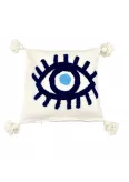 Housse de coussin œil bleu - La Gazelle Marrakchia