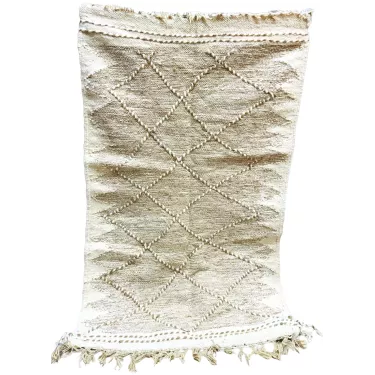 Tapis Zanafi crème marron - La Gazelle Marrakchia