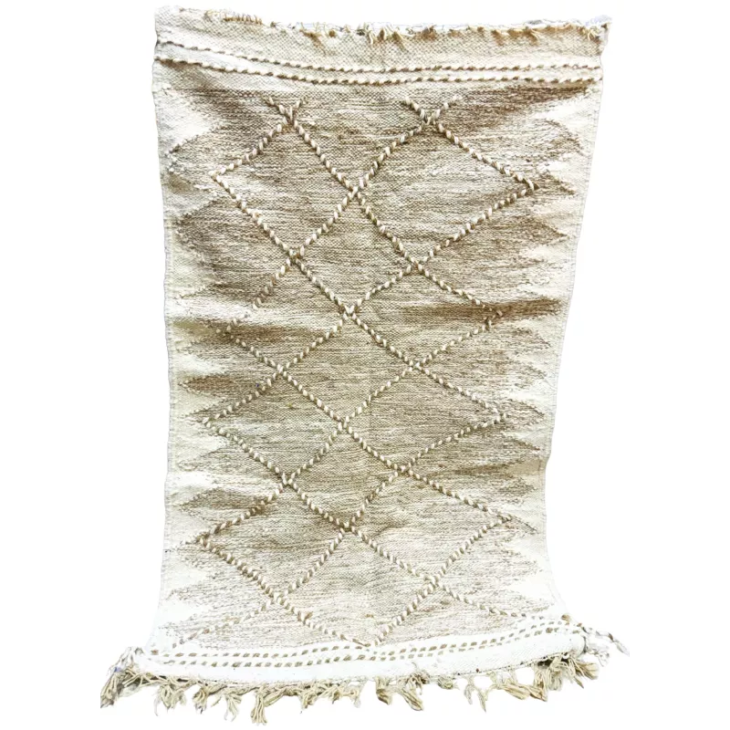 Tapis Zanafi crème marron - La Gazelle Marrakchia