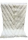 Tapis Beni Ouarain crème - La Gazelle Marrakchia
