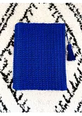 Pochette ordinateur crochet bleue majorelle - La Gazelle Marrakchia